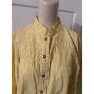 Denim & Company Yellow  Shirt Women Size Large